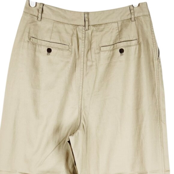 a.n.a. Women's Highest-Rise Tapered Leg Neutral Color Pleated Pants Size 10 NWT - Picture 4 of 11